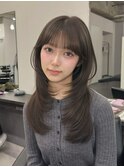 レイヤーカット/髪質改善/ブラウン/顔わまりカット