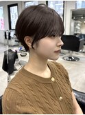 チョコレートブラウン　スッキリ丸みショート　博多美容室
