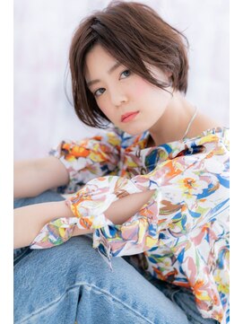 ミック 日暮里店(miq) センターパート×無造作カールのラフボブ