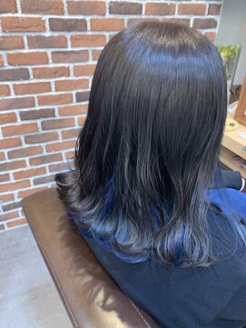 エルバイシオン(aile by sion) インナーブルー×ツートーンカラーシルキー/20代/30代/40代/50代