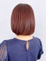 アイティーバイアルバム 藤沢店(IT by ALBUM) ピンクブラウンボブ_カーキグレージュフェザーバング_ba347671