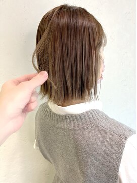 エヌプラス(N+) きりっぱなしボブ☆　ココアベージュ　モード　イメチェン