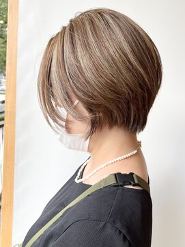 モリオフロムロンドン 原宿本店(morio from London) 【morio原宿】ハイライトカラー ショートヘア ハイトーン横沢