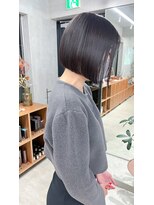 ナル(nalu.)&nbsp;ミニボブ/ダークグレー/切りっぱなし
