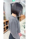 ミニボブ/ダークグレー/切りっぱなし