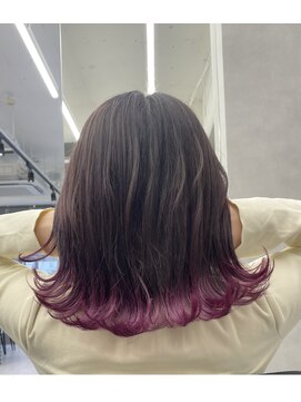 ジエクト カナウ(The Ect canow) ピンクラベンダー　裾カラー