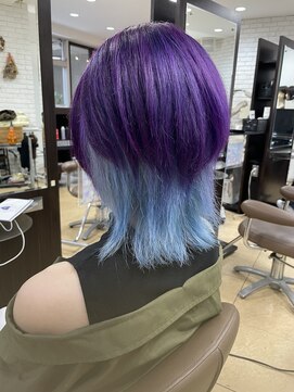 ザッツ 平井店(ZA'S) パープル×水色 ウルフスタイル