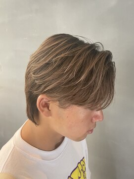 バース 梅田中崎町店(BIRTH) 韓国風ミルクティーベージュ/センターパート