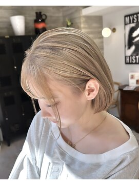 ヲタク(wotaku.) ミルクティーアッシュホワイトベージュブリーチカラー初ブリーチ