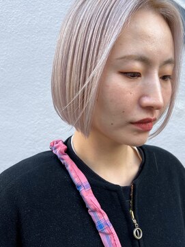 サル(saru) #ハイトーンヘア × #ボブ