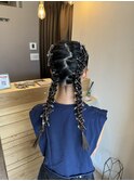 編み込みツイン
