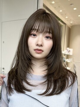 ミンクス渋谷スマートサロン(MINX shibuya smart salon) オリーブグレージュレイヤーカットミディアム