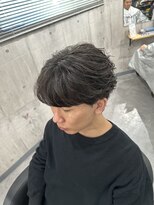 ビカムメンズヘアー 栄店(become men's hair)&nbsp;シースルーフェザーマッシュフェザーパーマニュアンスパーマ毛流