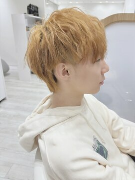 アドラーブル 駅南店(adorable) センターパートソフトツイストパーマメッシュマッシュウルフ