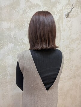 ヴァルゴール はりまや町店(Virgowl) ピンクベージュ×スリークボブ