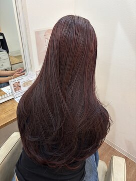 フェニーチェ オン ザ ビーチ(FENICE on the beach) レイヤーカット×ボルドーカラー#髪質改善#髪質改善カラー#韓国