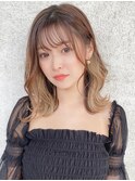 インナーカラー/ベージュ/30代40代20代/寒色ベージュ