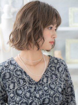 モッズヘア 越谷(mod's hair) グレーベージュ小顔ゆるふわボブパーマA0越谷20代30代40代!