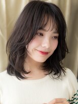 カバーヘア ブリス 上尾西口店(COVER HAIR bliss) ウェットヘア黒髪くせ毛風エアリーミディアムA1上尾30代40代!