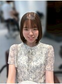 イメチェン/ピンクベージュ/アンブレラカラー/前髪/心斎橋