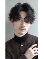 リアンメンズ 青山 表参道(Liun men's) ショートセンターパート サーフカールパーマ