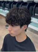 ボリュームを抑えた波巻きスパイラルマッシュ◎