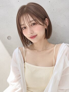 ノア 三宮店(NOA) 【NOA】韓国切りっぱなしボブ×透明感アッシュブラウン髪質改善