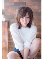 ミエルヘアーブラン(miel hair blanc)&nbsp;【miel hair blanc】お手入れ簡単！大人可愛いゆるふわミディ☆