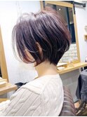 美シルエット・立体感大人ショートボブ・艶ブラウン【BISA】