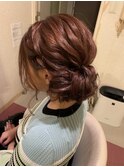 編み込みアップスタイル