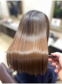 トレンドミルクティー髪質改善ツヤ髪美髪切りっぱなし手触り◎