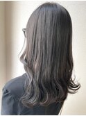 アッシュグレージュ/セミロング