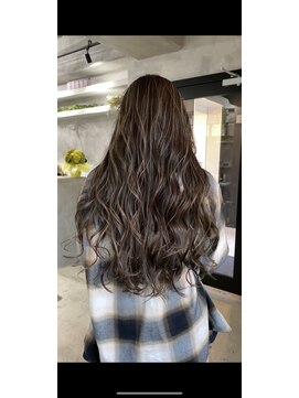 アポロ 横浜駅店(apollo) ハイライトバレイヤージュダブルカラーミルクティーベージュ