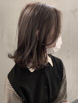 オリンテ バイ レシッド 表参道(orente by rcid)&nbsp;レイヤーカット×ピンクミルクティグレー×髪質改善カラー