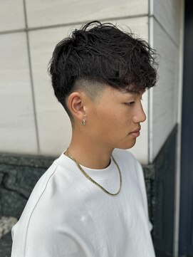 エクファフォーメン(EX-FA FOR MEN) カルマパーマ/ベリーショート/ダークアッシュ/ニュアンスパーマ