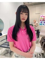 ローウェシェア(Louwe/share)&nbsp;韓国ザクザクレイヤーに艶髪ブラックカラー