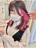 成人式はダブルカラー、インナーカラー♪