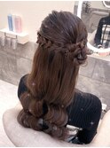 サイドおだんごハーフアップ【クランソア】ヘアセット/心斎橋