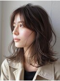 イメチェン 外ハネ ボブ 美髪 ワイドバング ブルーブラック