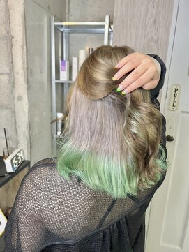 ジゼル 中津大分(GiseL) ハイトーンデザインカラー インナーカラーエンドカラー