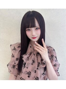 ユーフォリア 渋谷グランデ(Euphoria SHIBUYA GRANDE) 顔周りレイヤー　薄めバング　韓国風へア　暗髪　ストレートYUKI