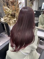リラ(LILAC)&nbsp;ブリーチなしダブルカラー/ボルドー/レイヤーカット/20代/30代