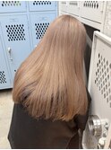 ミルクティーグレージュ小顔ウルフレイヤーくびれロングレイヤー