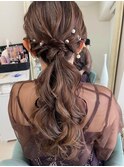 ポニーテール/結婚式ヘアセット/お呼ばれヘアセット
