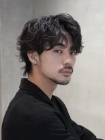 バイフィフス 原宿/表参道(by fifth)&nbsp;センターパートシャドウパーマスパイラルパーマ大人メンズヘア