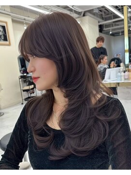 シェノン サントル(CHAINON CENTRE) 梅田/黒髪/クラゲヘアー/オリーブグレー/小顔/ココアベージュ