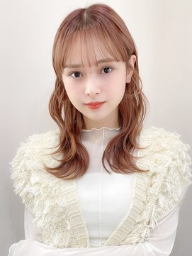 レア 表参道(L'ea) 大人ガーリー ダークアッシュ似合わせカットミディアムレイヤー