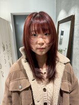ルース(LOOSE)&nbsp;顔周りレイヤー×ピンクカラー#立川#立川駅#縮毛矯正＃髪質改善