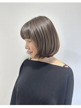 ヘアースタジオ ゼン カロン(Hair studio Zen kalon) 脱白髪染め×スモーキーブラウン×大人ボブ20代30代40代50代
