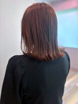 アトリエ タキ(atelier.taki)&nbsp;大人ロブ 切りっぱなしボブ ピンクブラウン 外ハネロブ